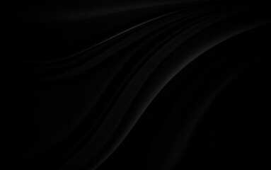 Black gray satin dark fabric texture luxurious shiny that is abstract silk cloth background with patterns soft waves blur beautiful.