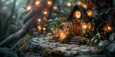 Indoor view of cozy elf or dwarf dwelling. Concept Fantasy Home, Cozy Interior, Elf Dwelling, Dwarf Home, Magical Decor