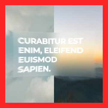 Square Glass Text Box over Media Slideshow 50