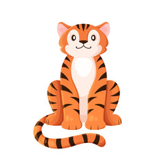 Tiger funny vector icon image