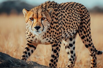 Cheetah in modern analog photography style