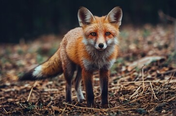 Fox in modern analog photography style