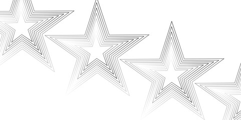 White star shape geometric abstract transparent background. vector gradient gray line abstract pattern Transparent monochrome striped texture, seamless pattern, modern stylish texture.	