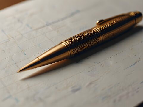 pen lying on a piece of paper