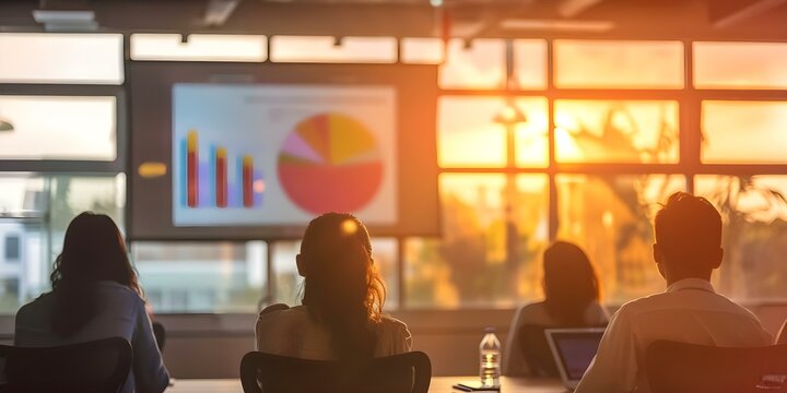 Evening corporate training session for interns focusing on technology strategy and leadership. Concept Technology Strategy, Leadership Skills, Corporate Training, Intern Development, Evening Session