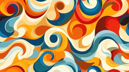Fototapeta premium Abstract Swirls in Vibrant Hues