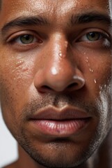 Obraz premium vertical male portrait of black man, face