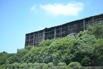 火事の後の廃墟