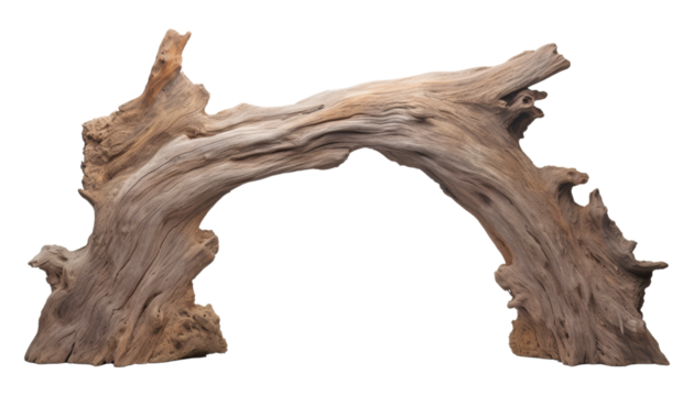 drift wood isolated on transparent background cutout