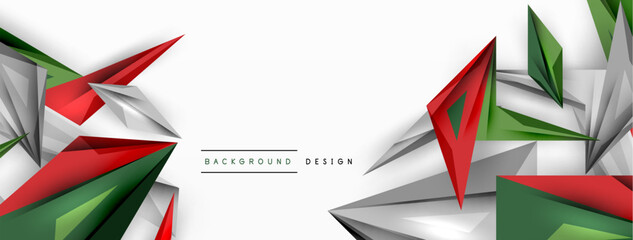 Minimal geometric abstract background. Low poly dynamic triangle design. Trendy techno business template for wallpaper, banner, background or landing