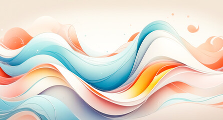 Obraz premium Abstract colorful wave background