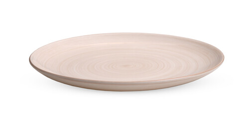 pink plate on white background
