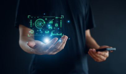 Concept of Reduce greenhouse gas emission for climate change,Green business, Save energy, CO2 icon,  save earth, protect the environment.