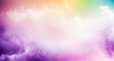 Fototapeta premium Dreamy Purple and Orange Sky with Clouds