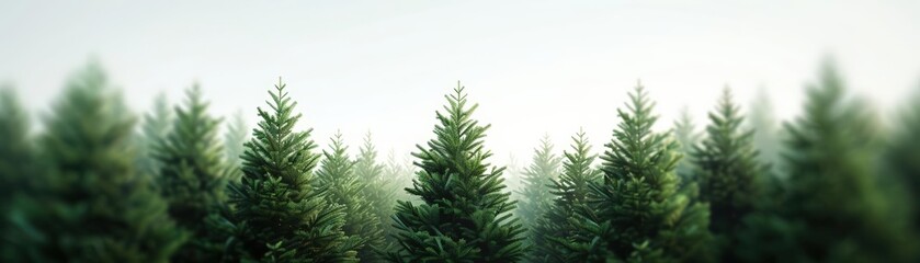 Fototapeta premium Christmas tree farming through the seasons