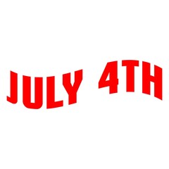 4th of july independence day typography clip art design on plain white transparent isolated background for card, shirt, hoodie, sweatshirt, apparel, tag, mug, icon, poster or badge