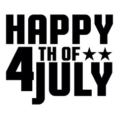 4th of july independence day typography clip art design on plain white transparent isolated background for card, shirt, hoodie, sweatshirt, apparel, tag, mug, icon, poster or badge