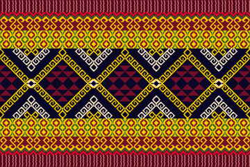 Geometric shapes and pixel design vector seamless pattern.