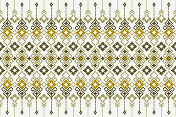Geometric shapes and pixel design vector seamless pattern.