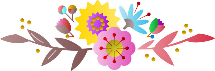 autumn leaves on white background