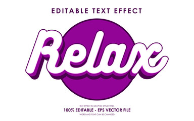Editable Relax Text Effect Circle Theme