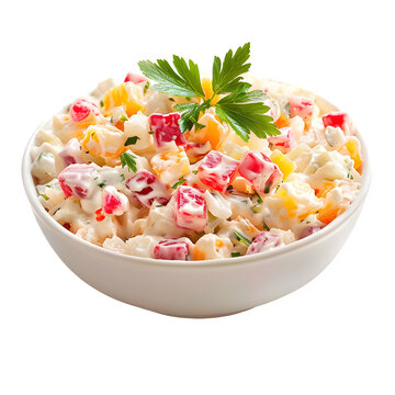 Argentinian ensalada rusa on transparent background