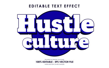 Editable Hustle Culture Text Effect Circle Theme