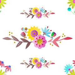 spring flowers and butterflies