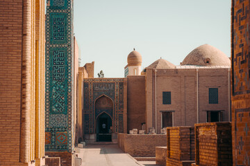 Mornings at Shahi Zinda Ensemble in Samarkand, Uzbekistan