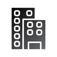 Building icon solid gradient black