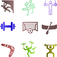 seamless doodles of sports elements, Cartoon sport equipment seamless background