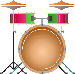 drum set isolated on white