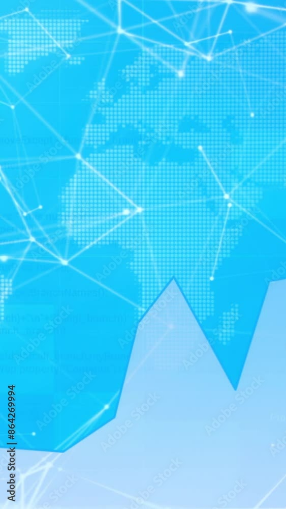 Poster corporate business background with a chart and plexus connected lines and dots. motion. concept of b