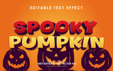 Editable Spooky Pumpkin Halloween Text Effect