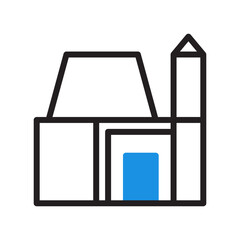 house icon duotone blue black