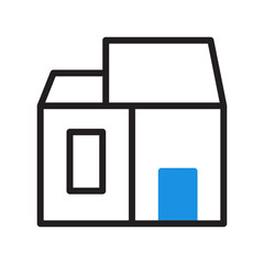 house icon duotone blue black