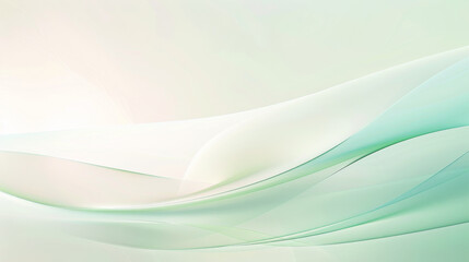 Obraz premium green color waves, abstract shapes and texture as background, modern art wallpaper