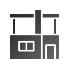 house icon gradient solid black