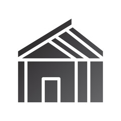 house icon gradient solid black