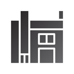 house icon gradient solid black
