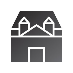 house icon gradient solid black