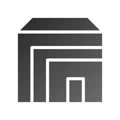 house icon gradient solid black