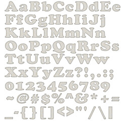 Decorative Alphabet and Numbers Set