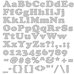 Decorative Alphabet and Numbers Set