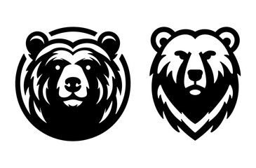 Bear logo icon vector illustration on white background