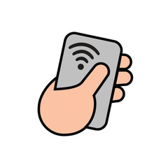 Vector icon for contactless payment