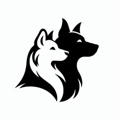 Obraz premium wolf head silhouette for logo design