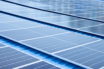 Solar panels on the rooftop