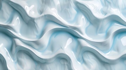 Obraz premium Abstract Swirling Blue and White Liquid Texture