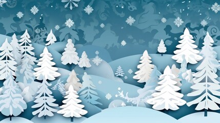 Obraz premium Cut paper, Christmas background.
